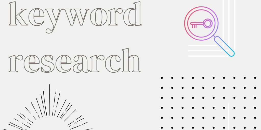 Given image show keyword research word which main subject of blog